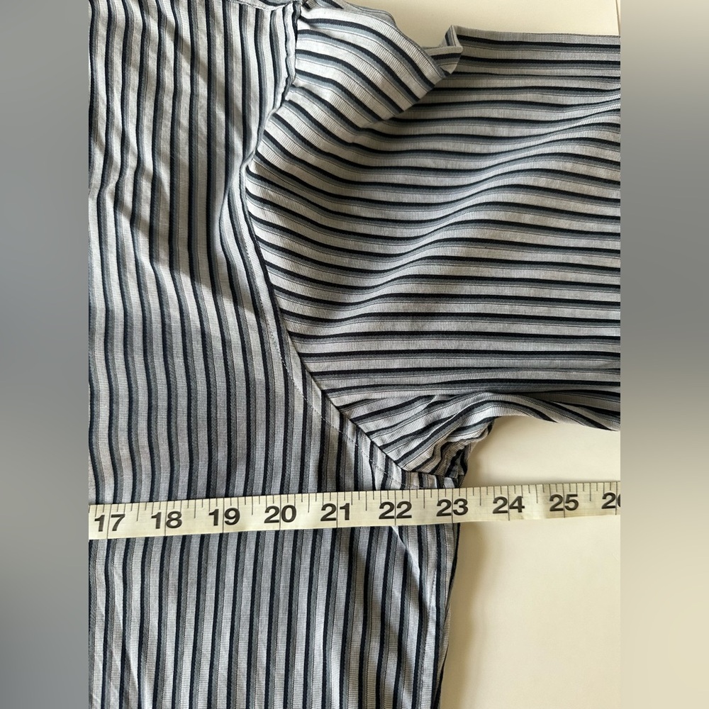 Michael Kors Men's Black and‎ White Striped Shirt - Picture 9 of 10
